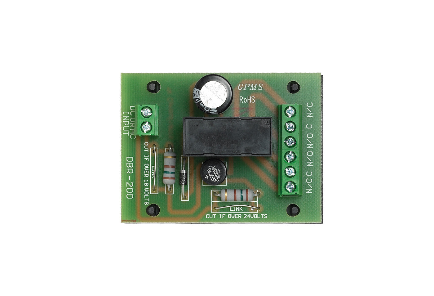 STP-DRB-200 - Double pole relay board 12/28Vac/dc