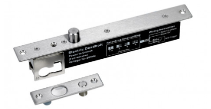 STP-SB260 - 12/28Vdc fail secure solenoid bolt with key override