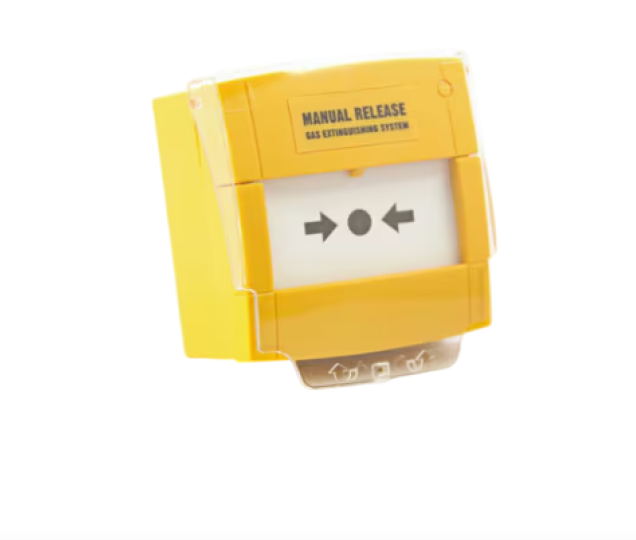 M3A-Y000SG-K013-65 - Yellow Normally Open/Normally Close (NO/NC) Contact Model Indoor Manual Call Point With Manual Release Gas Extinguishing System Marking