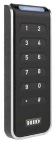 HID-20KNKS-00-000000 Signo 20K Mullion Contactless Smartcard Keypad Reader, 125 kHz, Standard Configuration, Black/Silver