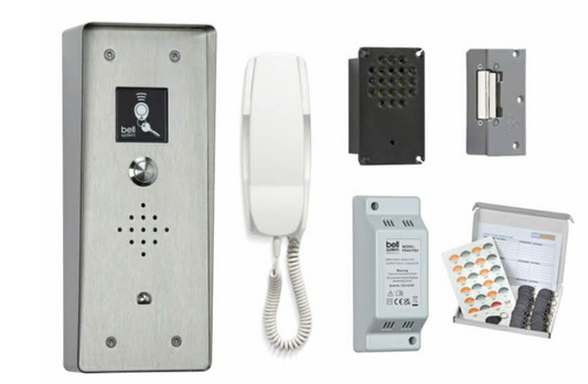 BPS-1 - 1 Way standard surface mount audio door entry system with Bellprox reader & 10 fobs