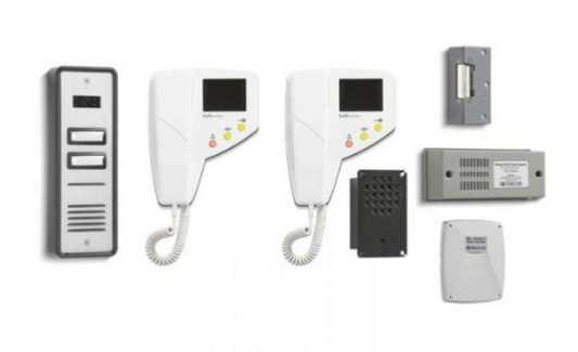 BS2 - 2 Way standard surface mount stainless steel colour video door entry system