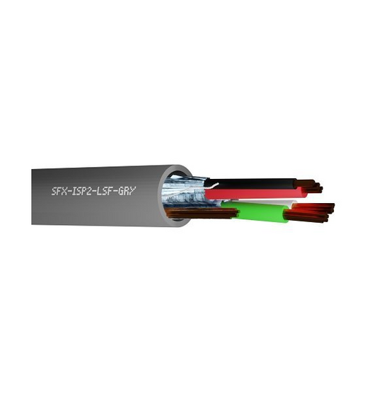 SFX-ISP2-LSF-GRY-100  - 100m ISP2 2pr 22AWG Individual Foil Screen 600V Grey LSF (8723) CPR:Eca