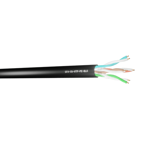 SFXC6-UTP-PE-BLK-305 - 305m CAT6 4PR UTP Black PE