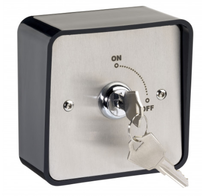 STP-KS-2SMO - Weatherproof surface mount momentary key switch with 2 keys