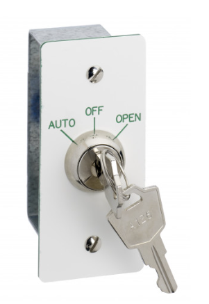 STP-KS-3F - Flush mount narrow 3 position key switch with 2 keys