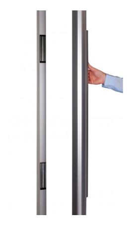 STP-PH800 - 2.5 metre vertical pull handle with 2 slim maglocks