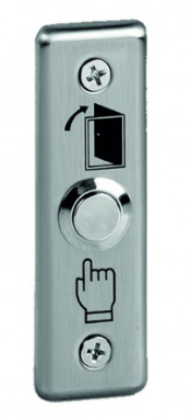 STP-SPB-SSN - Flush narrow 17mm stainless steel exit button