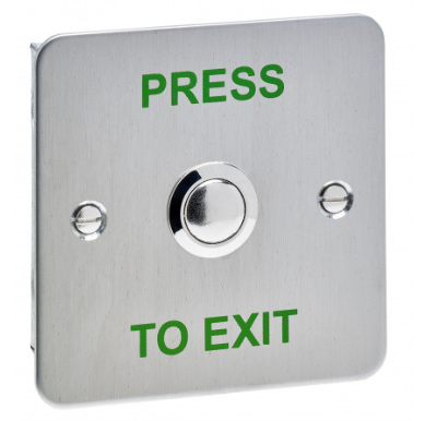 STP-SPB002F - Flush 19mm stainless steel exit button