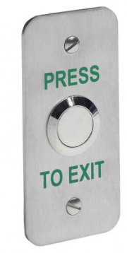 STP-SPB002NF - Flush narrow 19mm stainless steel exit button