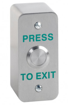 STP-SPB002NS - Surface narrow 19mm stainless steel exit button