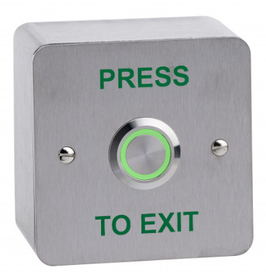 STP-SPB003S-ILLUM - Surface 20mm stainless steel illuminated exit button