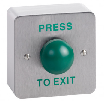 STP-SPB004S(M) - Surface green dome stainless steel exit button