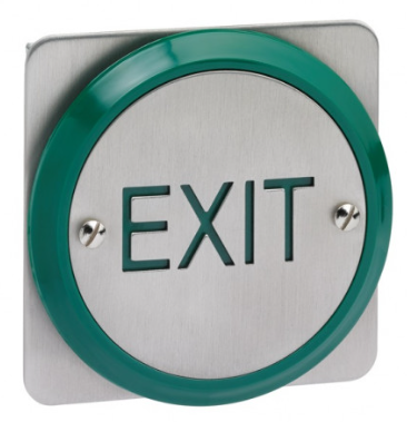 STP-SPB008 - 85mm round green exit button