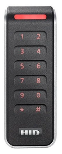 HID-20KNKS-00-000000 Signo 20K Mullion Contactless Smartcard Keypad Reader, 125 kHz, Standard Configuration, Black/Silver